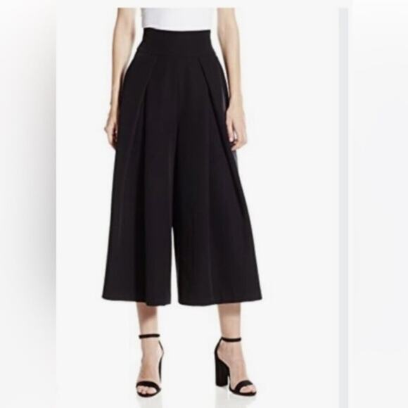 MILLY CADY HIGH WAIST WIDE LEG ITALIAN FABRIC CROP PANTS SIZE 4 - Picture 1 of 8